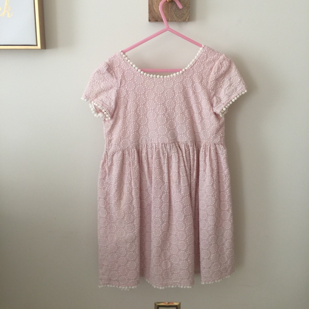 Pink and white dress girls 5T